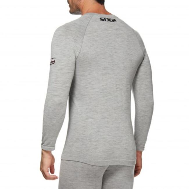 Six2 Maglia Termica Moto Wool Grey Unisex